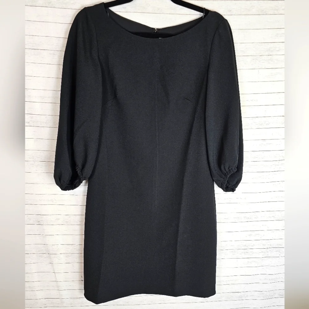 ELIZA J BLACK SHIFT DRESS W PIRATE SLEEVES, SZ 6